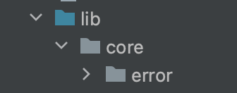 Error folder structure